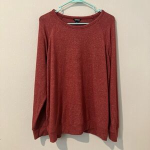 Buffalo David Bitton Women's Sweater Red Heather XL Long Sleeve Rayon Blend Soft